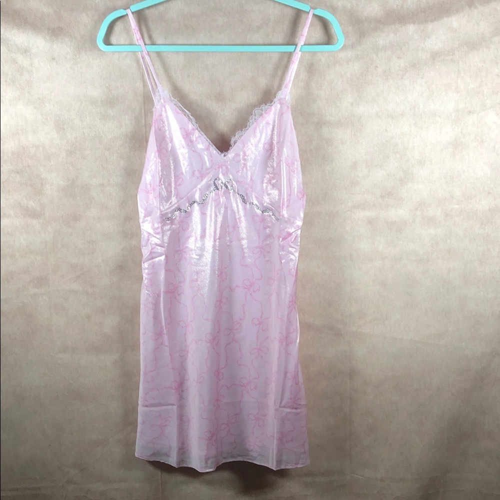 LoveShackFancy x VS Pink Ballet Fairy Light Pink Simmer Mini Babydoll Dress